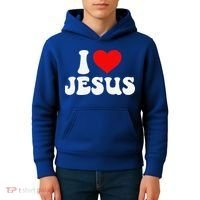 I Love Jesus Bible Christ Kids Hoodie thumb 4