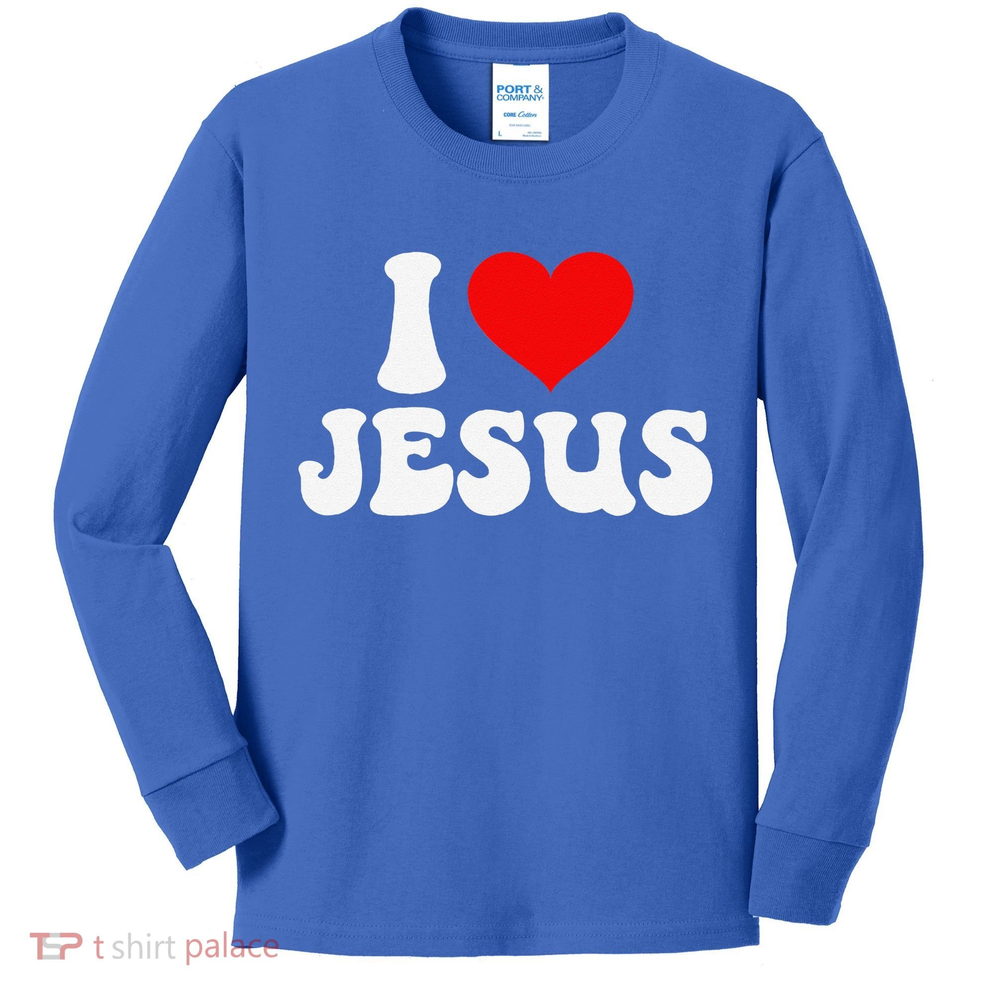 I Love Jesus Bible Christ Kids Long Sleeve Shirt