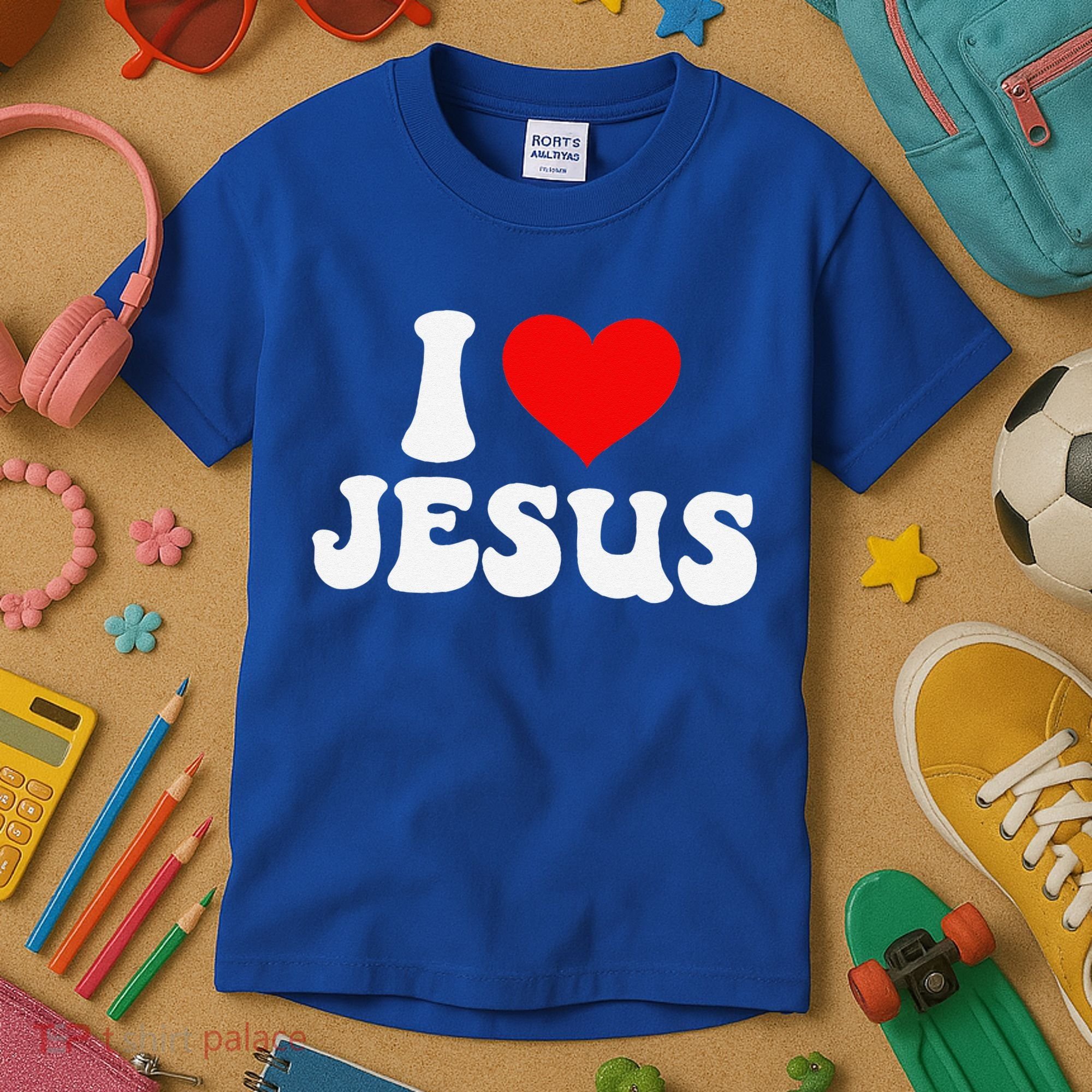 I Love Jesus Bible Christ Kids T-Shirt