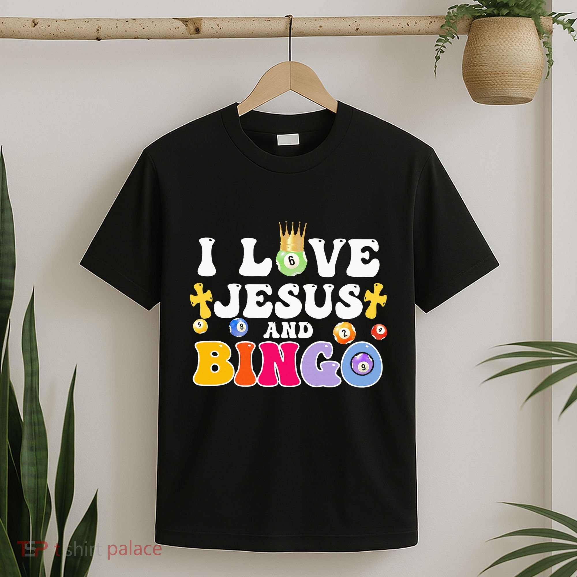 I Love Jesus And Bingo Christian Cross Board Games T-Shirt