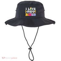 I Love Jesus And Bingo Christian Cross Board Games Bucket Hat thumb 0