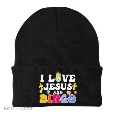 I Love Jesus And Bingo Christian Cross Board Games Beanie