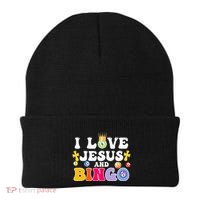 I Love Jesus And Bingo Christian Cross Board Games Beanie thumb 0
