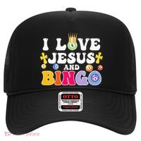 I Love Jesus And Bingo Christian Cross Board Games Hat thumb 0
