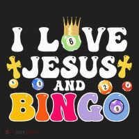 I Love Jesus And Bingo Christian Cross Board Games Hat thumb 2