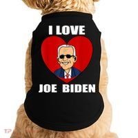 I Love Joe Biden Heart – Pro President Joe Biden Doggie Tank thumb 0