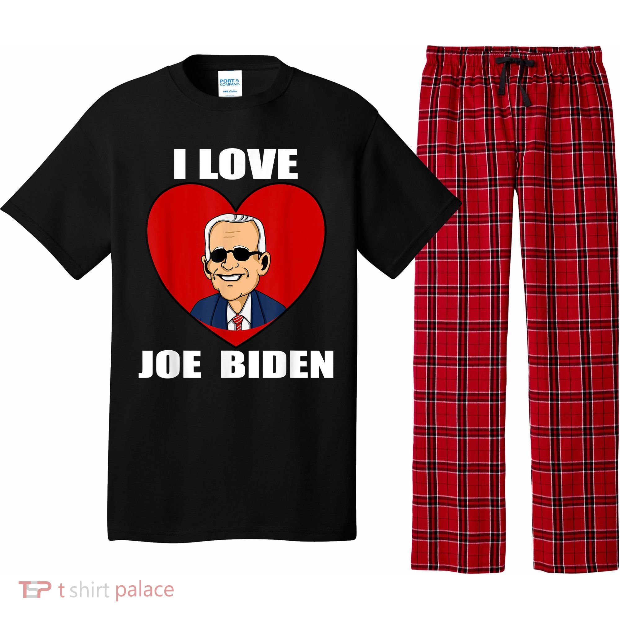 I Love Joe Biden Heart – Pro President Joe Biden Pajama Set