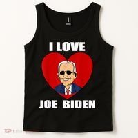 I Love Joe Biden Heart – Pro President Joe Biden Tank Top thumb 2