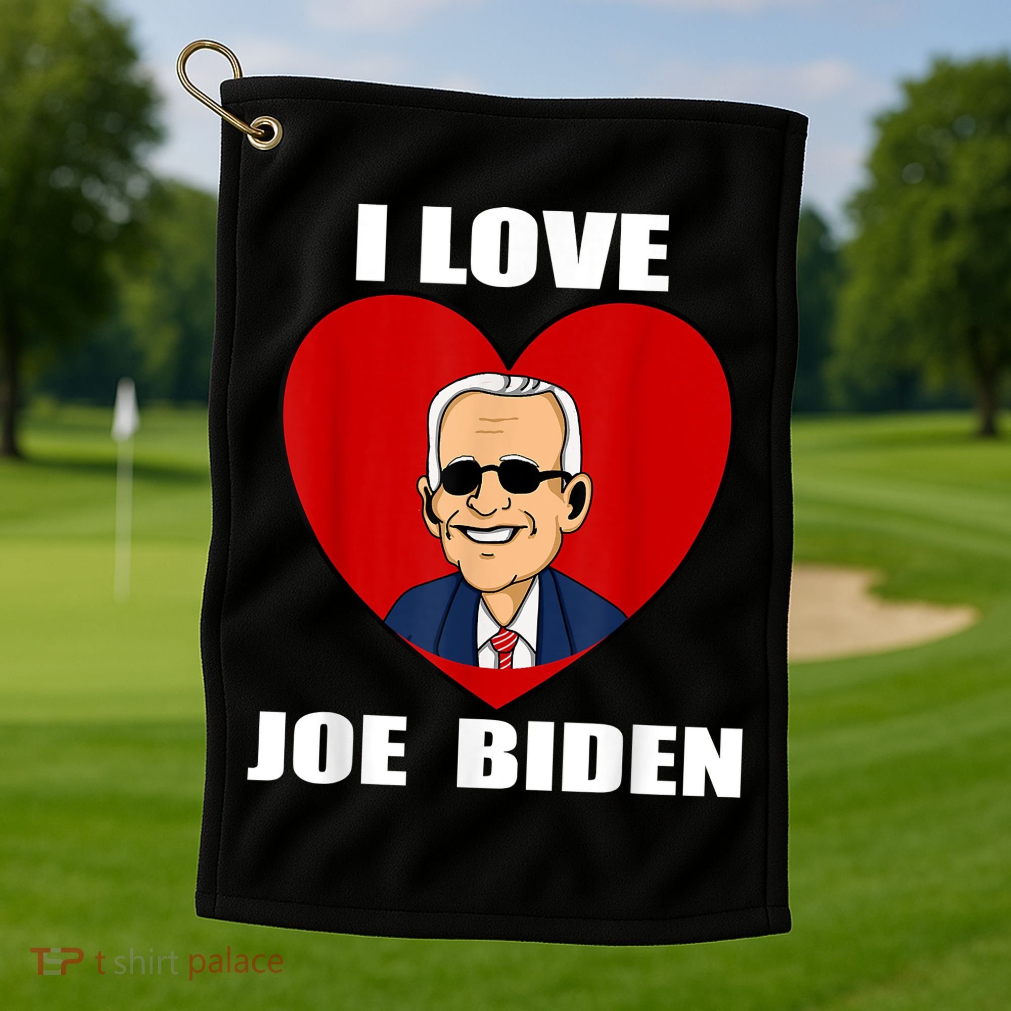 I Love Joe Biden Heart – Pro President Joe Biden Golf Towel