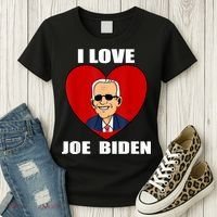 I Love Joe Biden Heart – Pro President Joe Biden Women's T-Shirt thumb 3