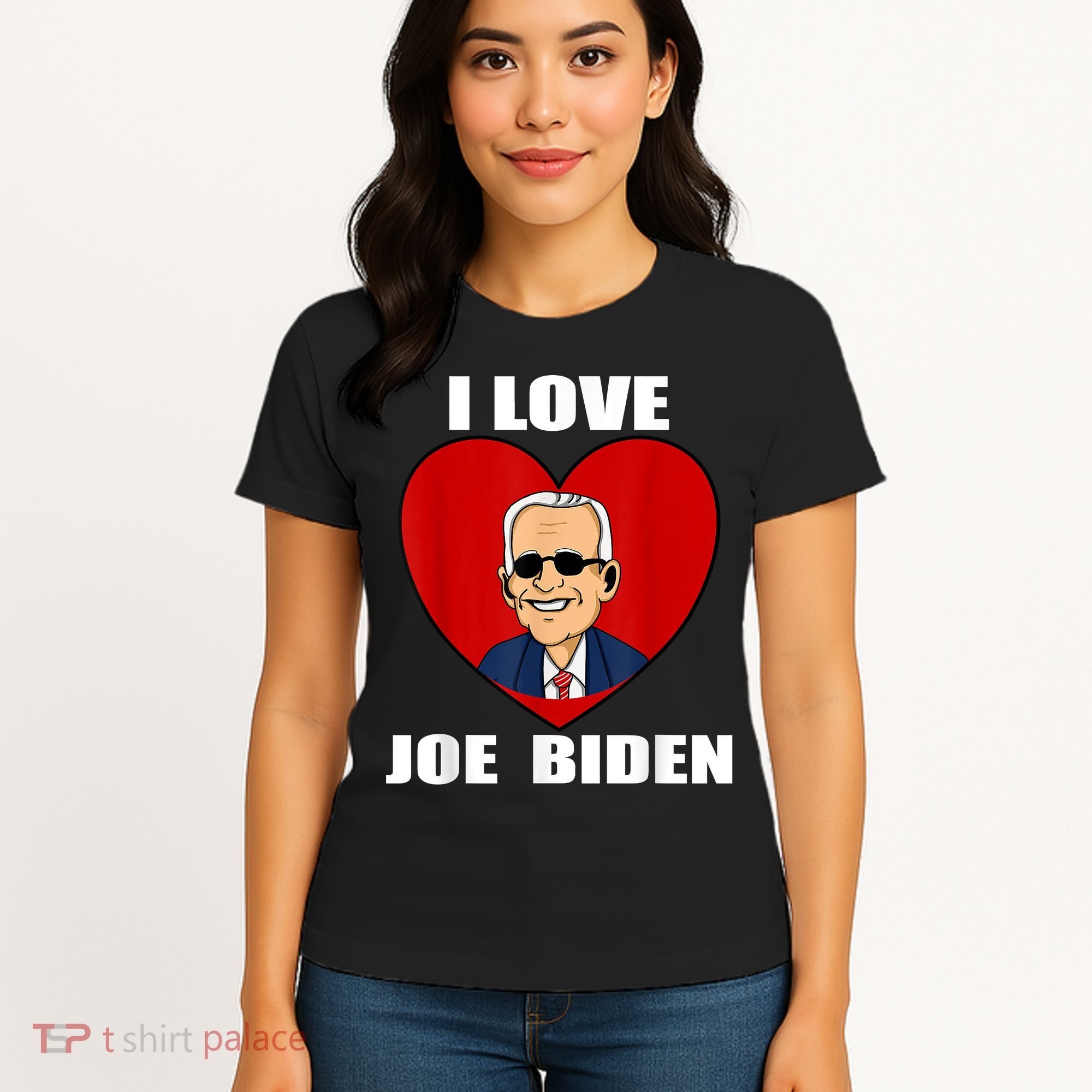 I Love Joe Biden Heart – Pro President Joe Biden Women's T-Shirt