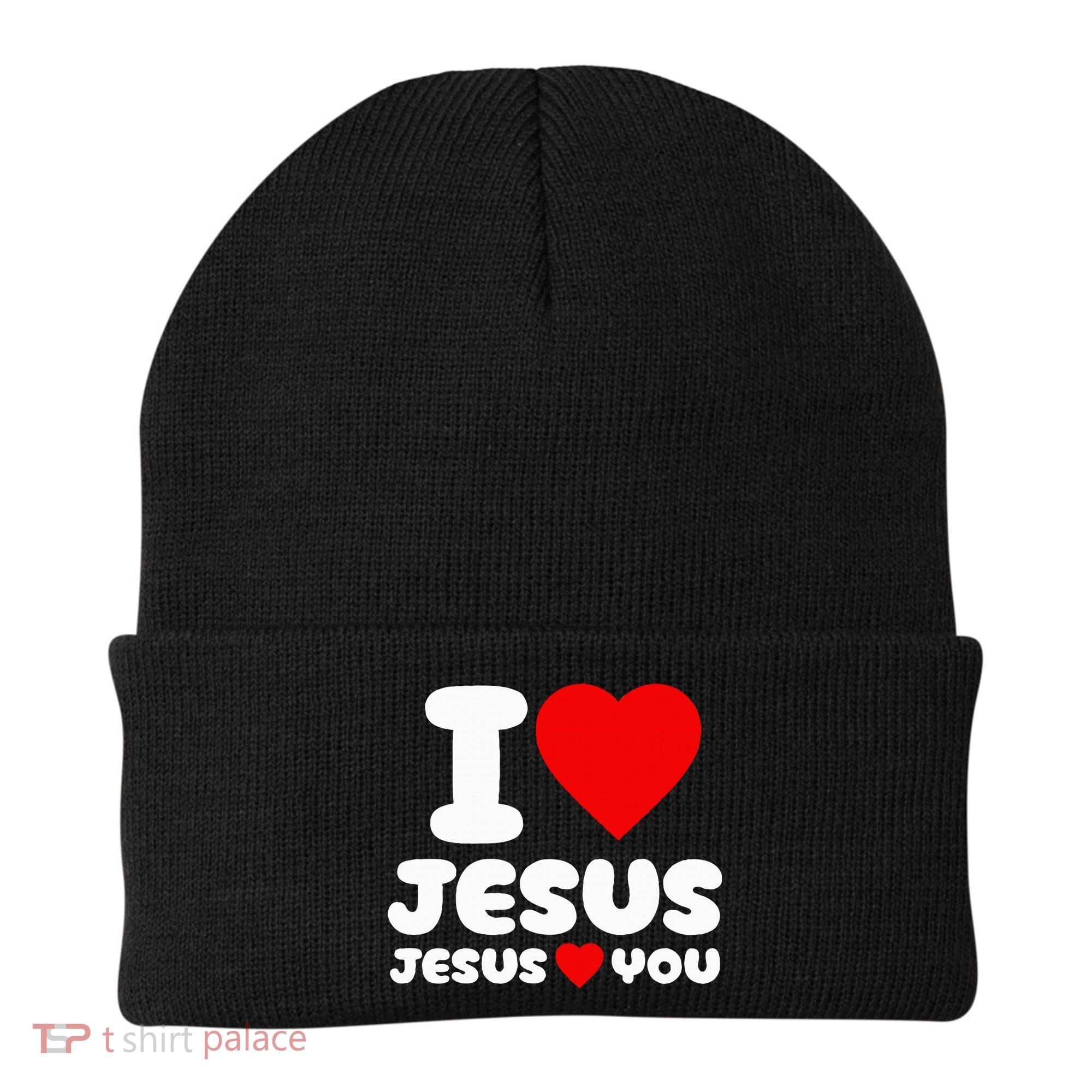 I Love Jesus And Jesus Loves You Christian Beanie