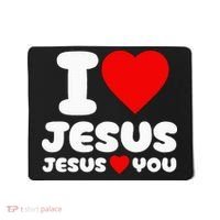 I Love Jesus And Jesus Loves You Christian Mousepad thumb 0
