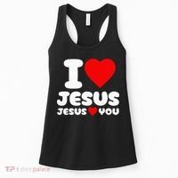I Love Jesus And Jesus Loves You Christian Women's Tank Top thumb 0