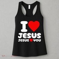 I Love Jesus And Jesus Loves You Christian Women's Tank Top thumb 3