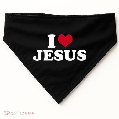 I Love Jesus  USA-Made Doggie Bandana