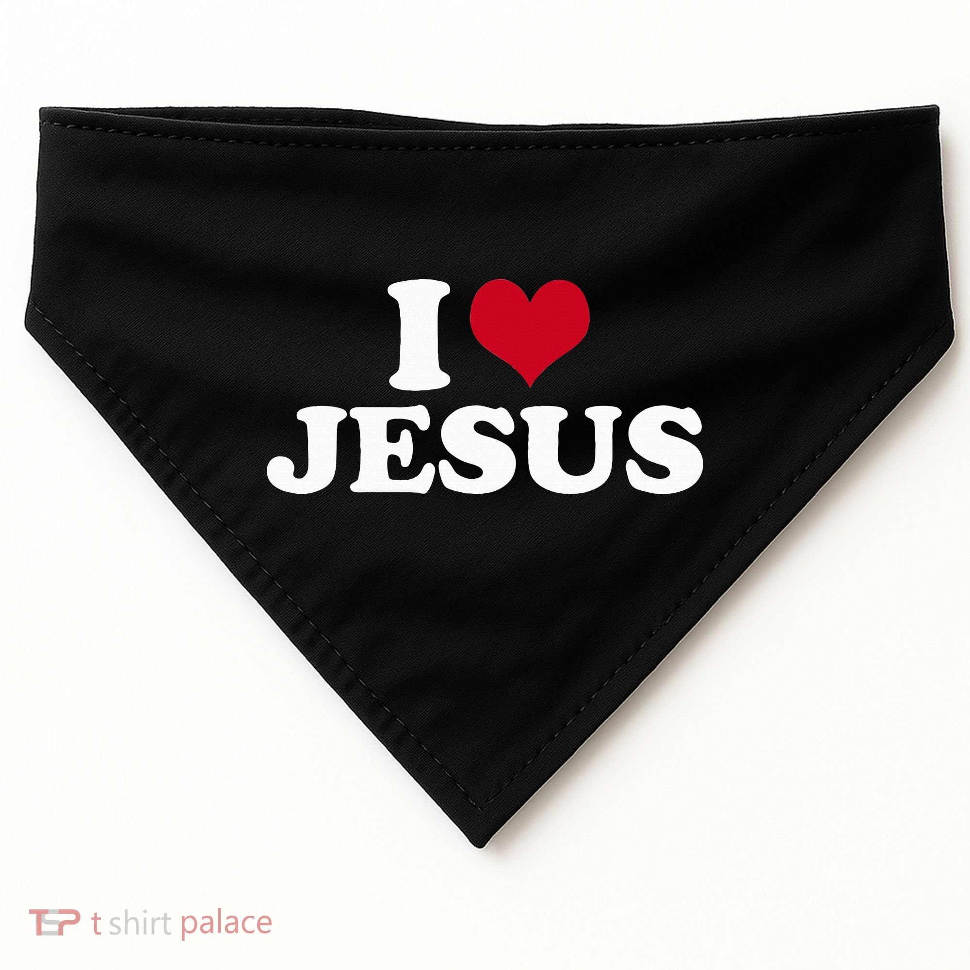 I Love Jesus  USA-Made Doggie Bandana