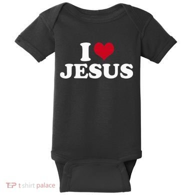 I Love Jesus  Baby Bodysuit