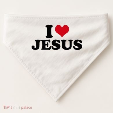 I Love Jesus USA-Made Doggie Bandana