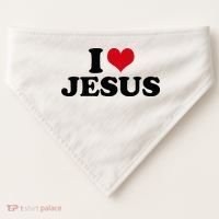 I Love Jesus USA-Made Doggie Bandana thumb 0
