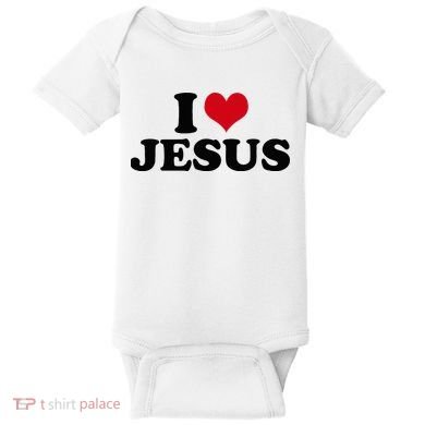 I Love Jesus Baby Bodysuit