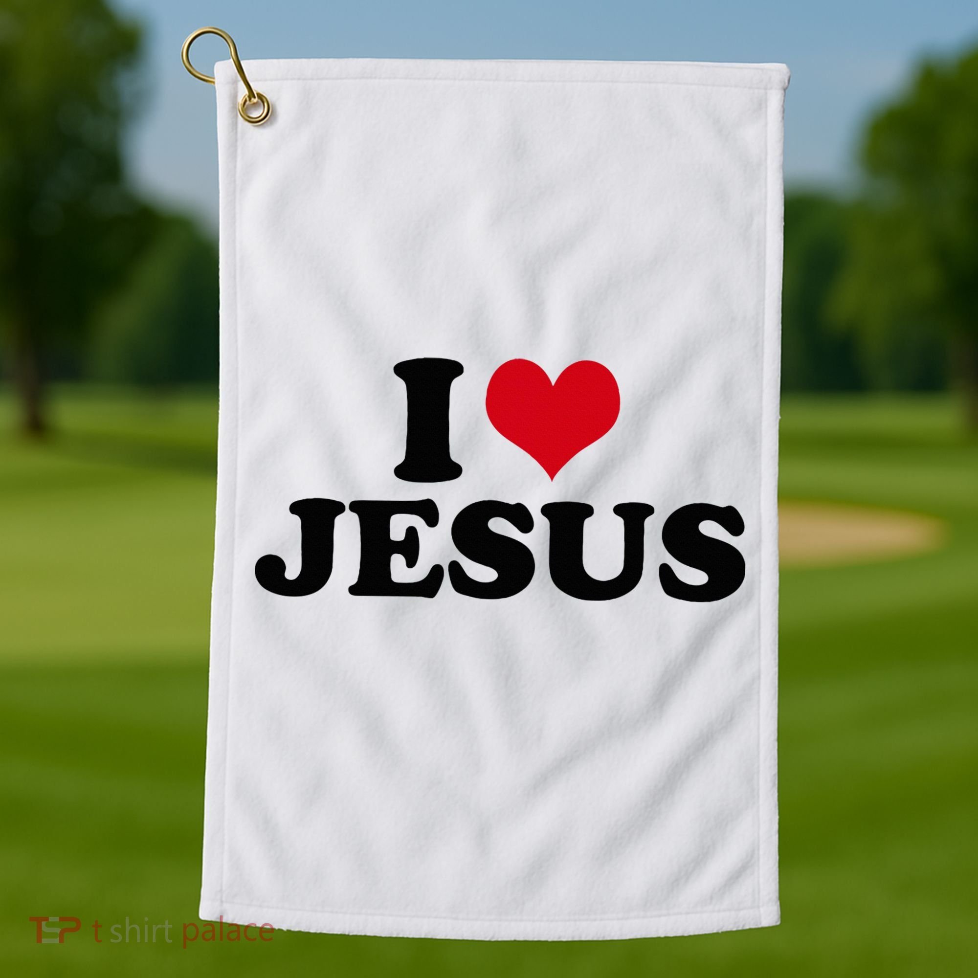 I Love Jesus Golf Towel