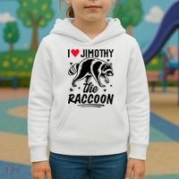 I Love Jimothy The Raccoon Funny Meme Gift Kids Hoodie thumb 3