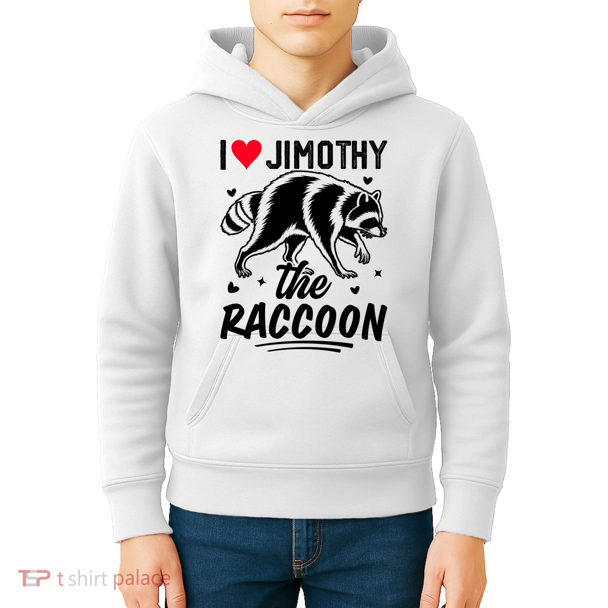 I Love Jimothy The Raccoon Funny Meme Gift Kids Hoodie