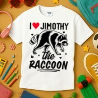 I Love Jimothy The Raccoon Funny Meme Gift Kids T-Shirt thumb 3