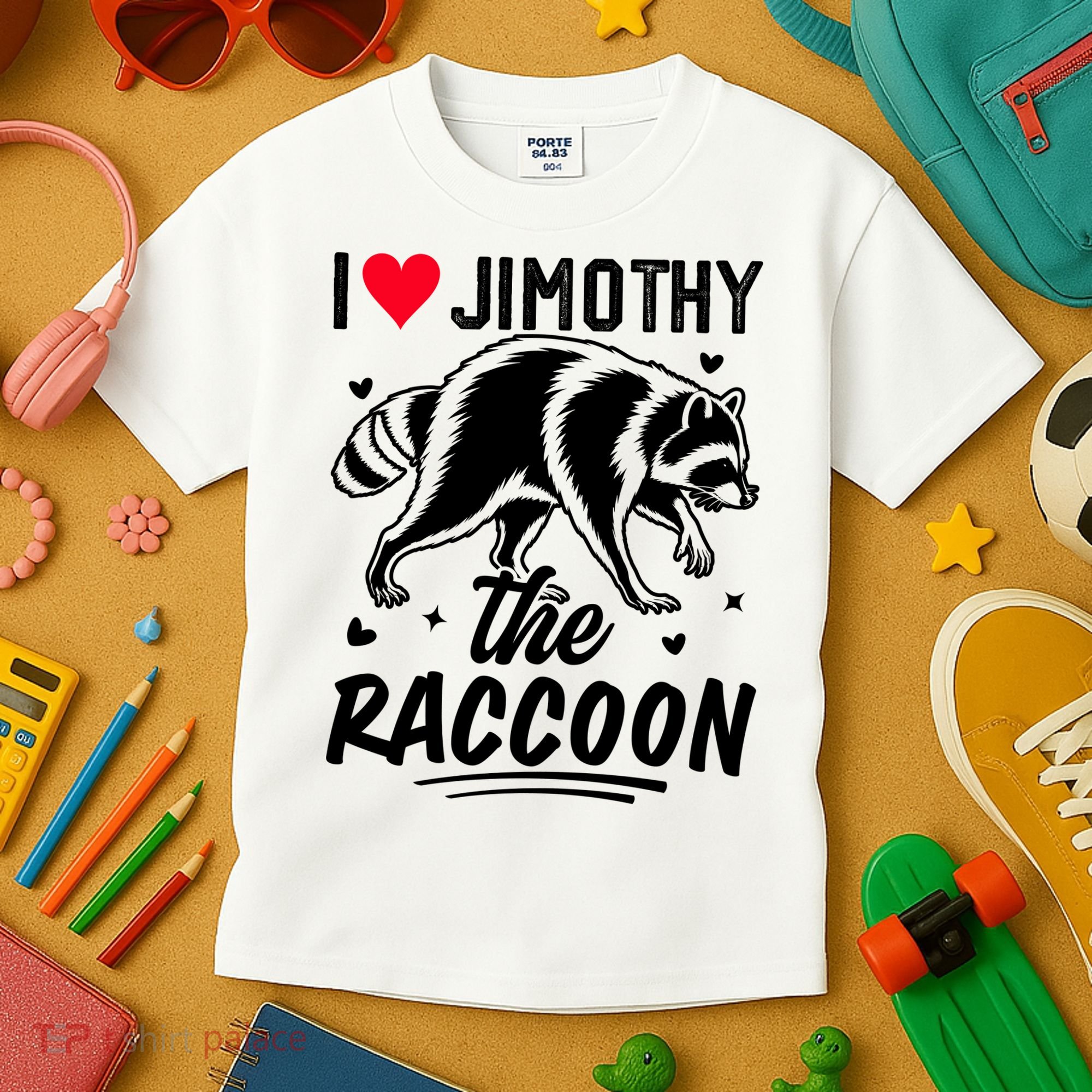 I Love Jimothy The Raccoon Funny Meme Gift Kids T-Shirt
