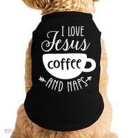 I Love Jesus Coffee And Naps Doggie Tank thumb 0