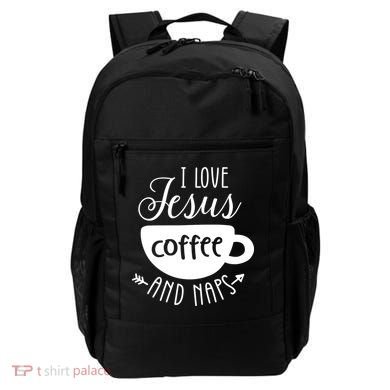 I Love Jesus Coffee And Naps Backpack