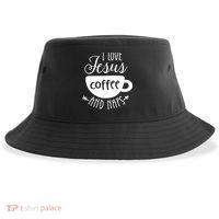 I Love Jesus Coffee And Naps Sustainable Bucket Hat thumb 0