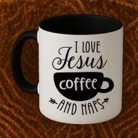 I Love Jesus Coffee And Naps Coffee Mug thumb 2