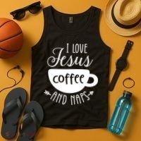 I Love Jesus Coffee And Naps Tank Top thumb 4