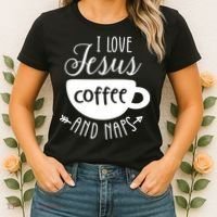 I Love Jesus Coffee And Naps Women's T-Shirt thumb 2