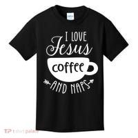 I Love Jesus Coffee And Naps Kids T-Shirt thumb 0