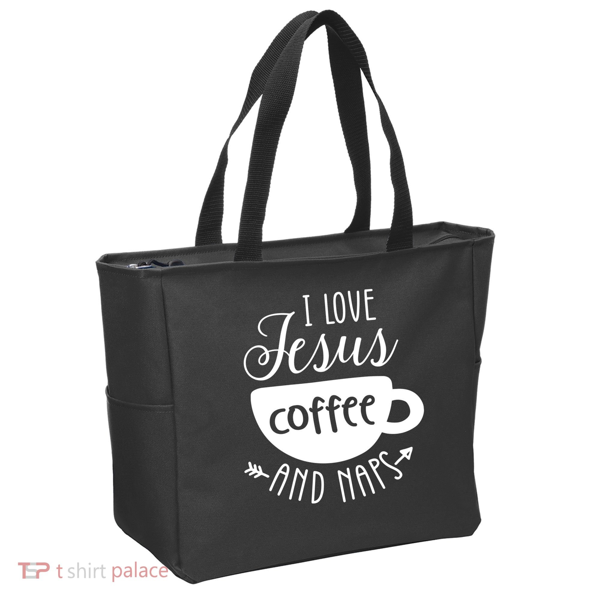 I Love Jesus Coffee And Naps Tote Bag