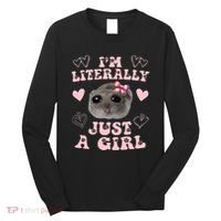 Im Literally Just A Girl Sad Hamster Meme Long Sleeve Shirt thumb 0