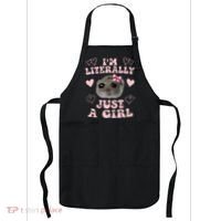 Im Literally Just A Girl Sad Hamster Meme Apron thumb 0
