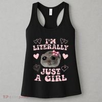 Im Literally Just A Girl Sad Hamster Meme Women's Tank Top thumb 3
