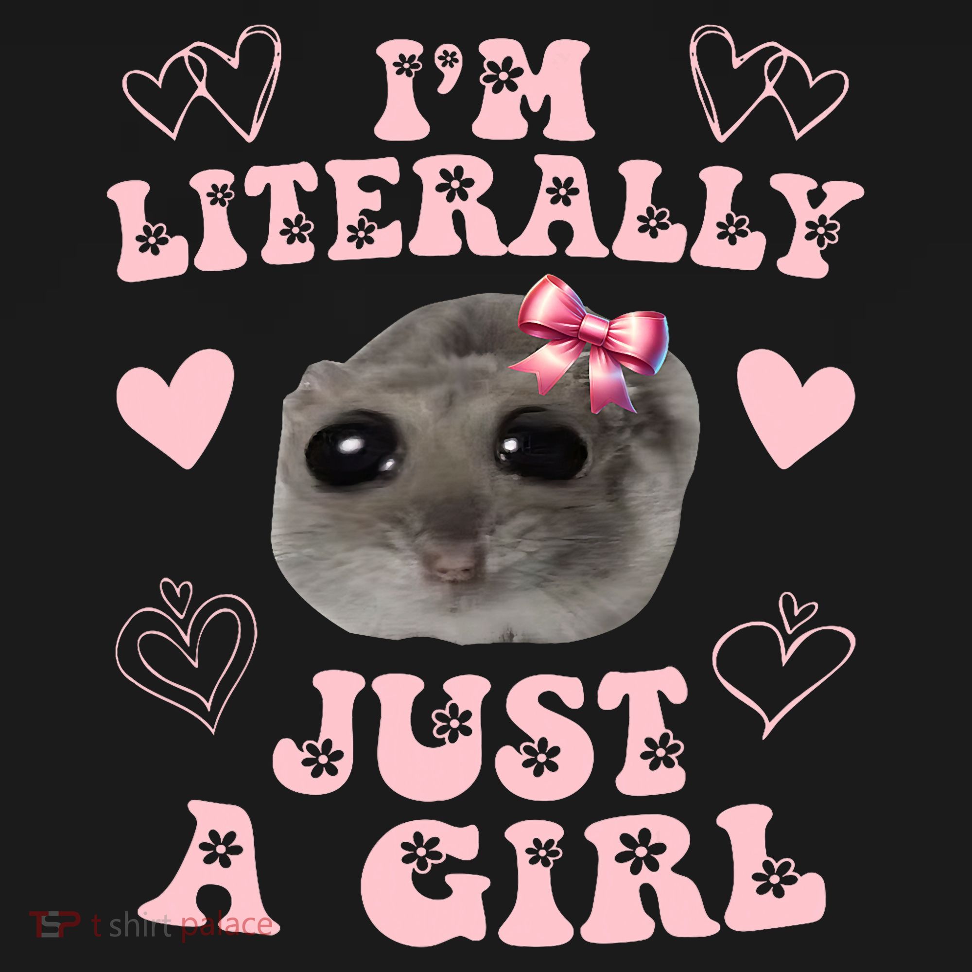 Im Literally Just A Girl Sad Hamster Meme Baby Bodysuit
