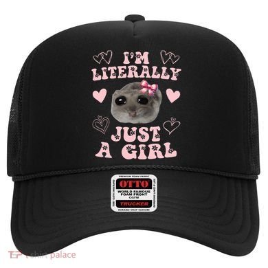 Im Literally Just A Girl Sad Hamster Meme Hat