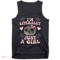 Im Literally Just A Girl Sad Hamster Meme Tank Top thumb 0