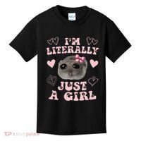 Im Literally Just A Girl Sad Hamster Meme Kids T-Shirt thumb 0