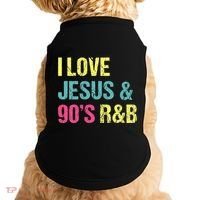I Love Jesus And 90s R&B Rnb Music Lover Doggie Tank thumb 0