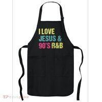 I Love Jesus And 90s R&B Rnb Music Lover Apron thumb 0