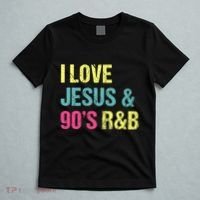 I Love Jesus And 90s R&B Rnb Music Lover T-Shirt thumb 5