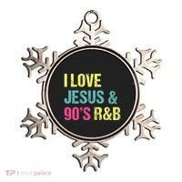 I Love Jesus And 90s R&B Rnb Music Lover Ornament thumb 0