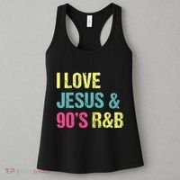 I Love Jesus And 90s R&B Rnb Music Lover Women's Tank Top thumb 3